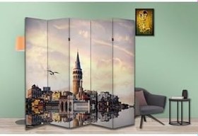 Resim Şehir Temalı Özel Tasarım Paravan Room Divider PRV1269, 180 x 180 