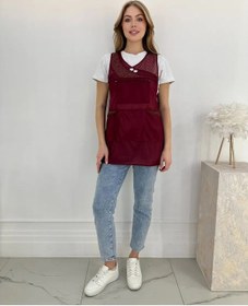 Resim Elizstyle Satış Elemanı İçin Fermuarlı İş Bornozu Bornozun Çeşidi Ve Özellikle Olduğu Kıta Dahil Değil. 418198759 Bordo 