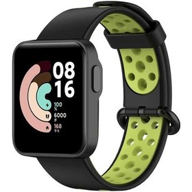 Resim Xiaomi Redmi Watch 2 Lite Krd-02 Uyumlu Kordon-siyah-yeşil Siyah-yeşil 