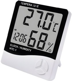 Resim Genel Markalar Ortam Termometre&Nem Ölçer -1 Oda Termometre Higrometre Sıcaklık Nem Ölçer Lcd Saat Yok 