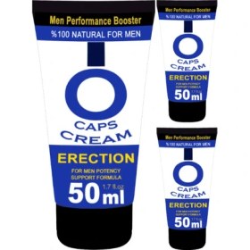 Resim O Caps Cream 50 ml 3 Adet Erkeklere Özel Hareketlendirici Sertlik Kremi 