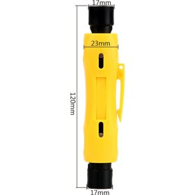 Resim Derwell Koaksiyel Kablo Soyucu Rg-59 Rg-6 Rg-6q Rg-7 Rg-11 Için Çift Uçlu Koaks Kablo Sıyırma Tel Kesici 