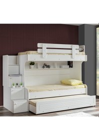 Resim Setaymobilya Ranza , Su Mdf 3 Lü Yavrulu Ranza + 3 Comfort Yatak 