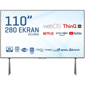 Resim Onvo OV110500 4K Ultra HD 110" 280 Ekran Uydu Alıcılı webOS Smart LED TV Ücretsiz Kargo