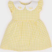 Resim DeFacto Kız Bebek Bebe Yaka Kareli Kısa Kollu Poplin Yazlık Elbise C4536A525SMYL142 