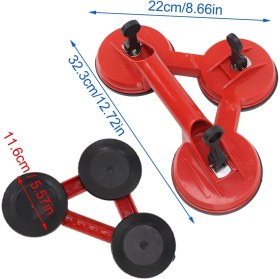 Resim BarkoFix 3 Lü Cam Vantuz Vakumlu Seramik Tutucu Cam Vantuzu 1. Sınıf Plastik Gövde Vakum Cam Tutucu Taşıma 