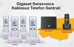 Resim C530 5 Dahili Swissvoice Telsiz Kablosuz Telefon Santrali 