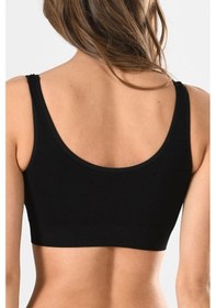 Resim Miss Fit Kalın Askılı Pedli Bustiyer Sıyah 