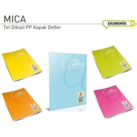 Resim Mica Tel Dikişli Plastik Kapak Defter A4 40 Yaprak Kareli 