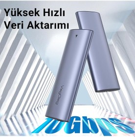 Resim Veggieg 10gbps Usb 3.1 Gen2 M.2 Sata Ngff Nvme Ssd Disk Kutusu 