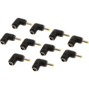 Resim Prettyia 10 Paket Dc 5.5x2.1 Kadın 4.0x1.7 mm. Erkek Dik Açı Güç Kaynağı Adaptörü (Yurt Dışından) 