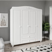 Resim VENATTO Romantic 4 Kapılı, 2 Çekmeceli, Avangart Dolap/gardırop(%100MDF) 
