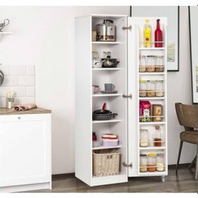 Resim Beyaz Çok Amaçlı 165 Derece Açılabilir Tek Kapaklı Kiler Dolap 