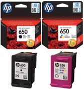 Resim HP 650 SİYAH VE RENKLİ KARTUŞ SETİ (HP CZ101A +HP CZ102A) 