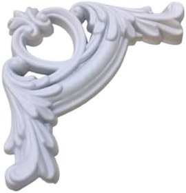 Resim Dekoratif Poliüretan Boyanabilir 4 CM Uyumlu Duvar Çıtası Köşe Motifi (SET 113) BEYAZ 10 x 20 