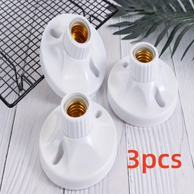Resim 3 adet E27 Lamba Tutucu E27 Ampul Tutucu Lamba Soketi Seramik Ampul Güç Soketi Lamba Tabanı Toptan Yüksek Kaliteli Yenilikçi ve Pratik E27 Lamba Tutucu Yüksek Sıcaklık Dayanıklı Ampul Tutucu Seramik Lamba Ampul Soketi Lamba Tabanı 
