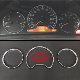 Resim GCP German Car Parts 1996-99 Model W210 Gösterge Paneli Çerçeve Halka - W210 Aksesuar Krom Nikelaj 