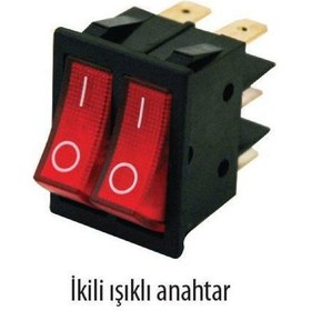 Resim Emas A12w1k11 ,220vac Kontak-2a 6-pin Kalıcı Anahtar 