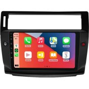 Resim Cartech Crt 464 Serisi Citroen C4 Siyah Çerçeve 2004-2010 4-64gb Qled Ekran Android Multimedya Teyp 