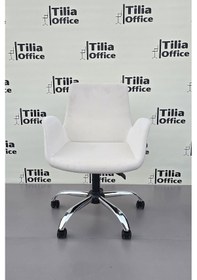 Resim Maki Çalışma Ve Çocuk Koltuğu Krom Yonca Ayak Beyaz 