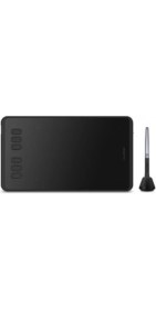 Resim Huion H640P 6.3" x 3.9" Grafik Tablet 8192 Kad. 6 Tuş Siyah Renk ve Kullanım Kolaylığı 