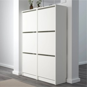 Resim IKEA Bissa Ayakkabı Dolabı Beyaz, 49X 28X 135 cm 
