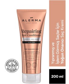 Resim Alerma yıpranmış ve işlem görmüş saçlar için yoğun onarıcı sülfatsız saç kremi 200 ml 