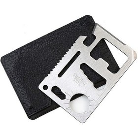 Resim Singree Çelik Kart Kesme Makinesi, Deri Kılıflı, 28 Gr, 4.5x6.9 Cm, 56-58 Sertlik, 1 Set 