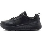Resim Skechers Go Walk Flex-Steady Up Mens Leather Sneaker Hakiki Deri Erkek Günlük Spor Ayakkabı Siyah | Orijinal 