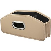 Resim Otomatik Koltuk Arkası Organizatör Doku Torbası Araba Arka Drenaj Bardak Tutucu Bej 