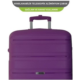 Resim Vegmann Polipropilen Pp Atlas Violet 3lü Valiz Seti Violet 