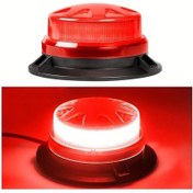 Resim Tongdashop Kırmızı Led Yüksek Yoğunluklu Çatı Üstü Acil Işık Çubuğu 360 Derece Döner Seyir Lambası 12 24v Dc 