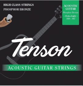 Resim Tenson Phosphor Bronze 10-46 Extra-light Akustik Gitar Teli 