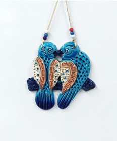 Resim Kuş Çifti Dekoratif Askılı Duvar Süsü 