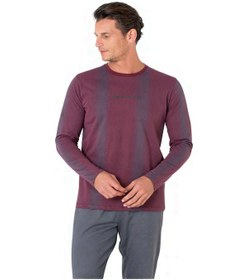 Resim Pierre Cardin 6105 Erkek Bordo Uzun Kollu Bisiklet Yaka Pijama Takımı-bordo-s Çok Renkli 