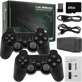 Resim 64g-m8 Retro El Oyun Oyuncusu 4k Hd Tv Video Oyunu Konsolu Ps1/fc/gba Kablosuz Denetleyici Sopa Dahili 10000 Oyunlar 32g/64g 