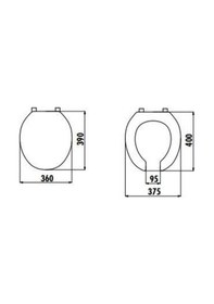 Resim Creavit Bedensel Engelli Yavaş Kapanan Klozet Kapağı Kc0403.01 