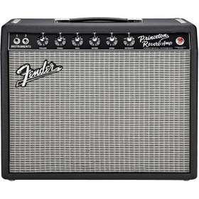 Resim Fender '65 Princeton Reverb Elektro Gitar Amfisi - Black and Silver 