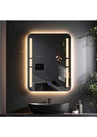 Resim Drayno Günışığı Lazer Kumlamalı Lavabo & Banyo Aynası Dokunmatik Sensörlü 65 X 90 Cm 