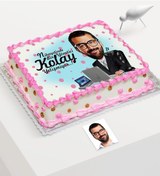 Resim Kişiye Özel Bay Genel Müdür Karikatür Baskılı Yaş Pasta Için Yeni 