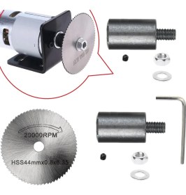 Resim Depolife Motor Şaftı Disk Bağlantı Elemanı 2 Kaplinli Chuck Adaptörü Mandren Okul Proje Ödev Hobi Uygulama M6 
