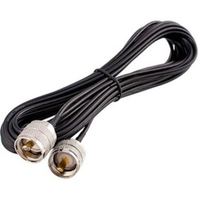 Resim Rg58 Cu 50 Ohm Koaksiyel Kablo Uhf Erkek - Uhf Erkek Konnektörler Tak Kullan 60 Metre 