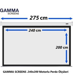 Resim Gamma Screens 240x200 Motorlu Projeksiyon Perdesi 