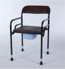 Resim Medikaltec Deri Döşemeli Klozet Yükseltici Katlanabilir Tuvalet Yükseltici Sandalyesi 