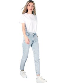Resim Kadın Cebi Düğme Detaylı Kot Pantolon 001 