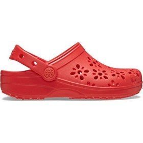 Resim Crocs Classic Floral Cut Out Clog K Çocuk Terliği 210943-6zr Kırmızı Kırmızı 