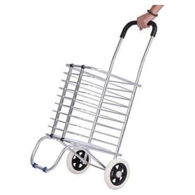 Resim Katlanabilir Taşınabilir Alışveriş ve Taşıma Arabası 