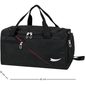 Resim barberri Tam Astarlı Çok Gözlü Termal Bölmeli Ayakkabılık Bölmeli Spor ve Seyahat El ve Omuz Çantası 42 CM 