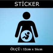 Resim anne bebek sticker etiket araba motosiklet uyumlu 