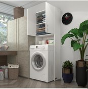 Resim Kenzlife Çamaşır Makinesi Dolabı Sinem Byz 180*066*30 Banyo Kiler Çok Renkli 